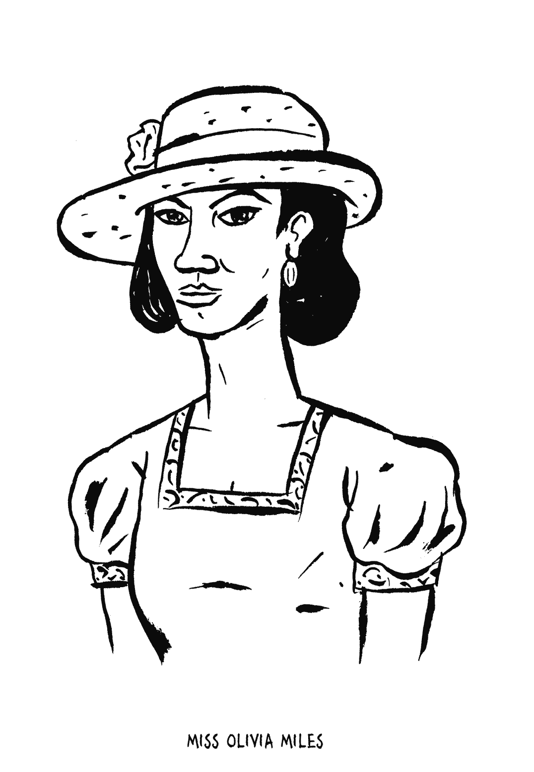 Miss Olivia Miles, illustratie van Johnny Bekaert